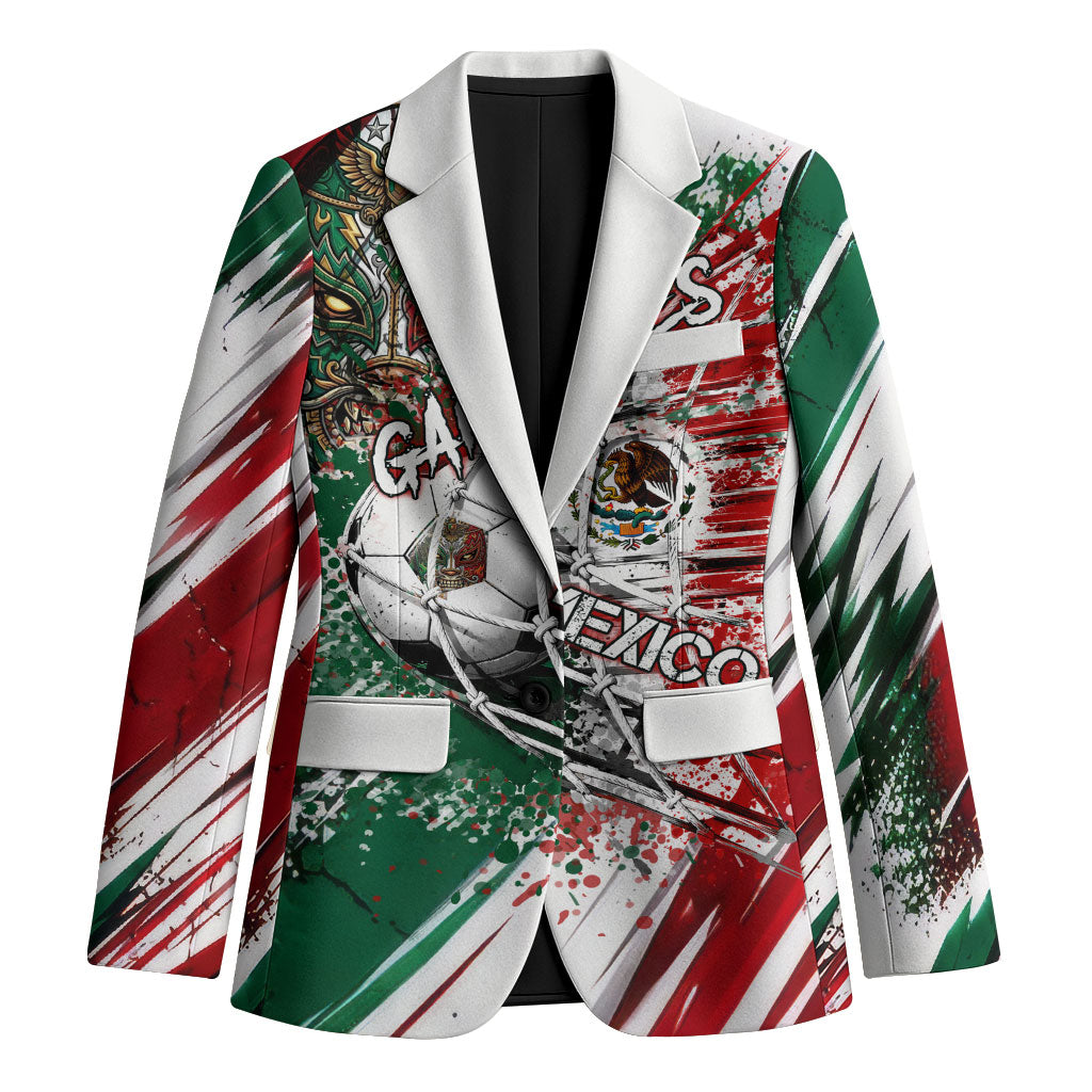 Personalized Mexico Football Ganadores Blazer Aztec Jaguar Cultural Heritage Soccer Art