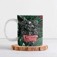 Mexico Football Golden Eagle Champions Ceramic Mug Aztec Geometric Pattern Red Rose