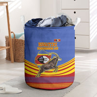 Eswatini Independence Day Laundry Basket Sable Antelope - Aloe Succulent - Flag Shield