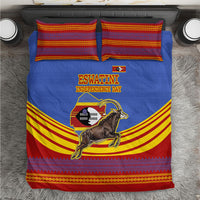 Eswatini Independence Day Bedding Set Sable Antelope - Aloe Succulent - Flag Shield