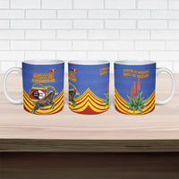 Eswatini Independence Day Ceramic Mug Sable Antelope - Aloe Succulent - Flag Shield
