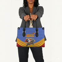 Eswatini Independence Day Leather Bag Sable Antelope - Aloe Succulent - Flag Shield
