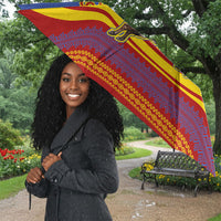 Eswatini Independence Day Umbrella Sable Antelope - Aloe Succulent - Flag Shield