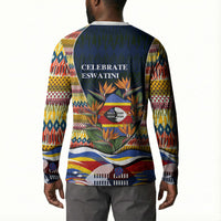 Eswatini Independence Day Button Sweatshirt Freedom Pride - Lion Elephant - Strelitzia Flowers