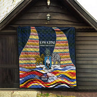 Eswatini Independence Day Quilt Freedom Pride - Lion Elephant - Strelitzia Flowers