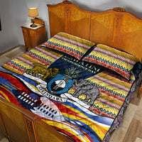 Eswatini Independence Day Quilt Bed Set Freedom Pride - Lion Elephant - Strelitzia Flowers