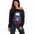 Technology Skull Off Shoulder Sweater I'm blunt because God rolled me that way - Wonder Print Shop