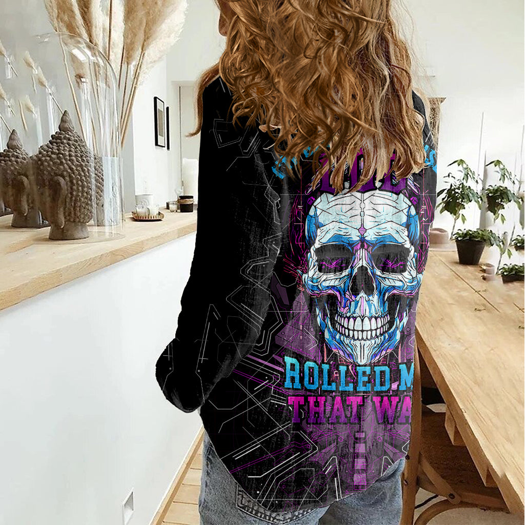 technology-skull-women-casual-shirt-im-blunt-because-god-rolled-me-that-way