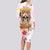 Flower Skull Long Sleeve Bodycon Dress She Is Sunshine Mixed With A Little Hurricane - Wonder Print Shop