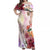 Flower Skull Off Shoulder Maxi Dress She Is Sunshine Mixed With A Little Hurricane - Wonder Print Shop