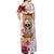 Flower Skull Off Shoulder Maxi Dress She Is Sunshine Mixed With A Little Hurricane - Wonder Print Shop