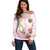 Flower Skull Off Shoulder Sweater She Is Sunshine Mixed With A Little Hurricane - Wonder Print Shop