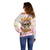 Flower Skull Off Shoulder Sweater She Is Sunshine Mixed With A Little Hurricane - Wonder Print Shop