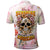 Flower Skull Polo Shirt She Is Sunshine Mixed With A Little Hurricane - Wonder Print Shop