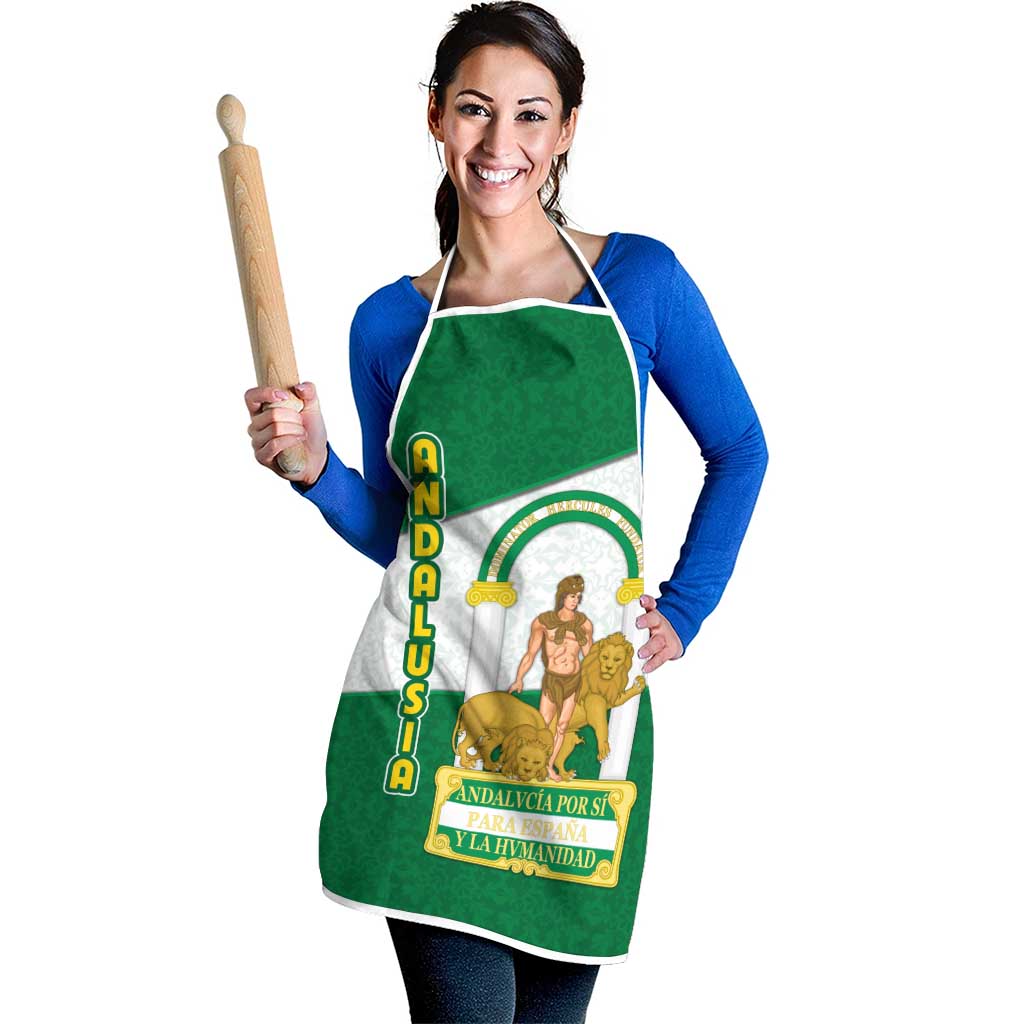 Andalusia Flag Apron Autonomous Community of Spain - Wonder Print Shop