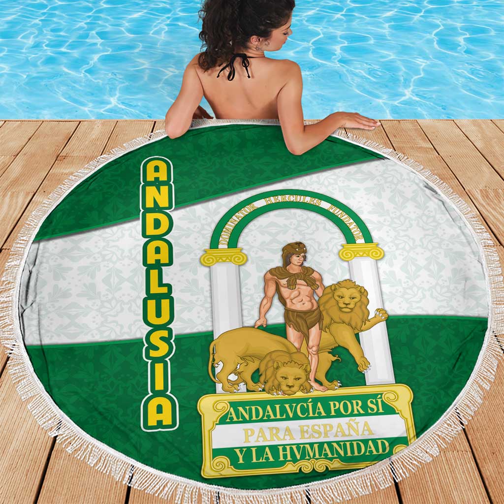 Andalusia Flag Beach Blanket Autonomous Community of Spain - Wonder Print Shop