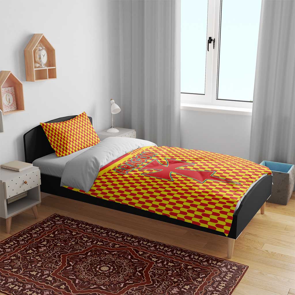 Aragon Flag Bedding Set Autonomous Community of Spain - Wonder Print Shop