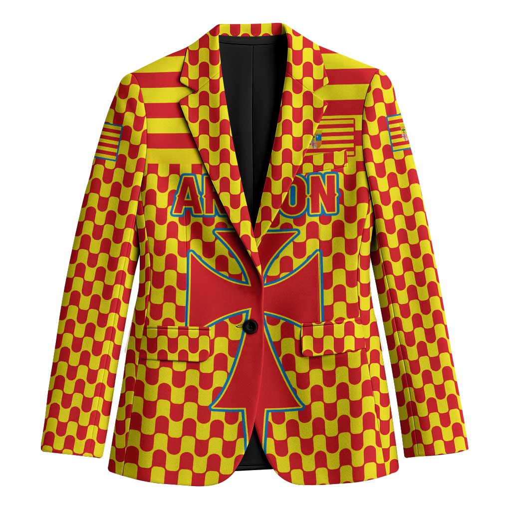 Aragon Flag Blazer Autonomous Community of Spain - Wonder Print Shop