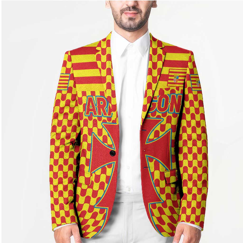 Aragon Flag Blazer Autonomous Community of Spain - Wonder Print Shop