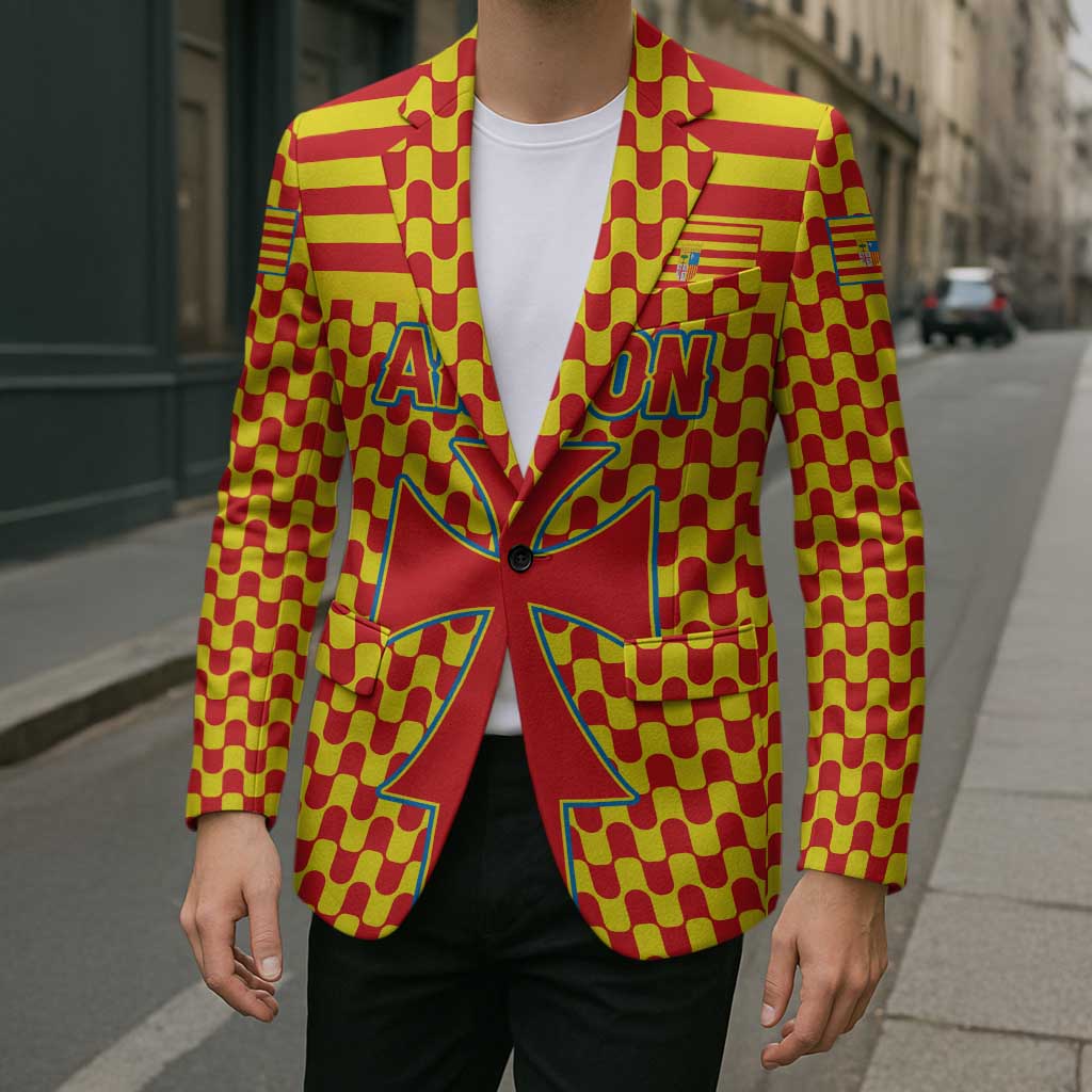 Aragon Flag Blazer Autonomous Community of Spain - Wonder Print Shop