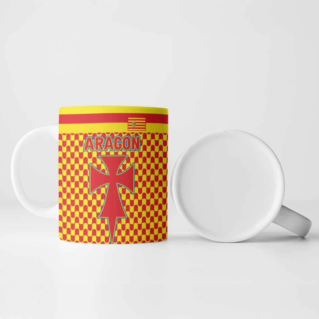 Aragon Flag Ceramic Mug Autonomous Community of Spain - Wonder Print Shop