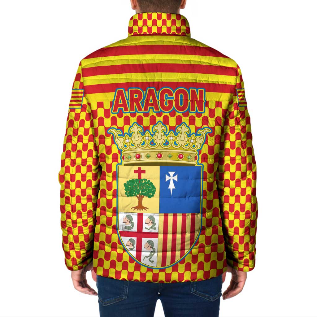 Aragon Flag Padded Jacket Autonomous Community of Spain - Wonder Print Shop