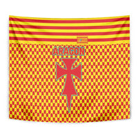 Aragon Flag Tapestry Autonomous Community of Spain - Wonder Print Shop