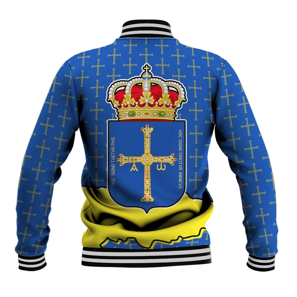 Asturias Flag Baseball Jacket Autonomous Community of Spain - Wonder Print Shop
