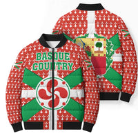 Basque Country Flag Bomber Puffer Jacket Autonomous Community of Spain - Wonder Print Shop
