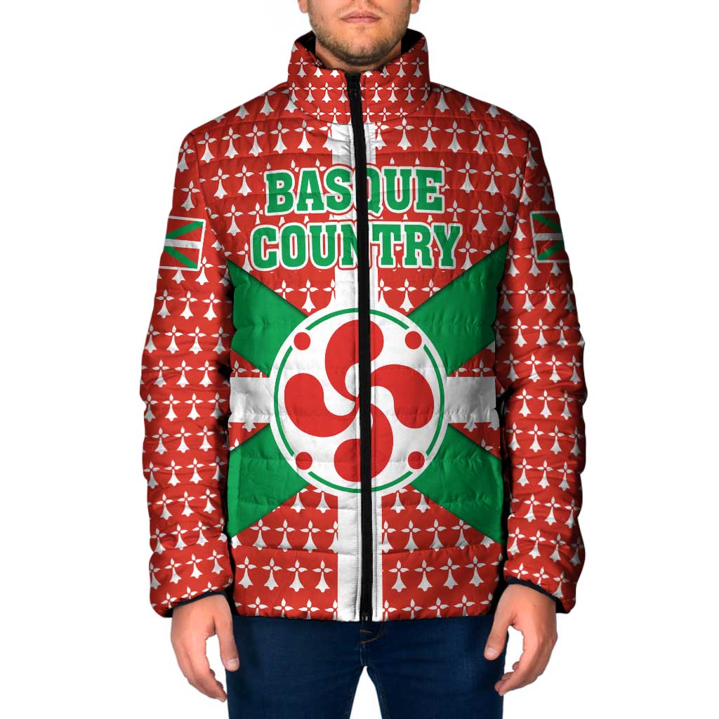 Basque Country Flag Padded Jacket Autonomous Community of Spain - Wonder Print Shop