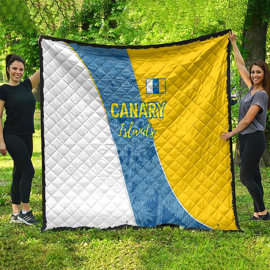 Canary Islands Flag Quilt Autonomous Community of Spain - Wonder Print Shop