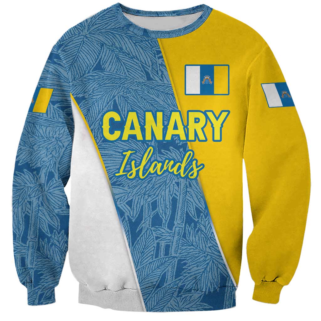 Canary Islands Flag Sweatshirt Autonomous Community of Spain - Wonder Print Shop