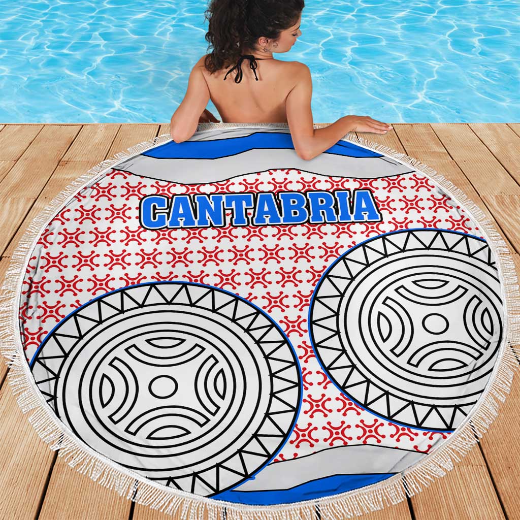 Cantabria Flag Beach Blanket Autonomous Community of Spain - Wonder Print Shop