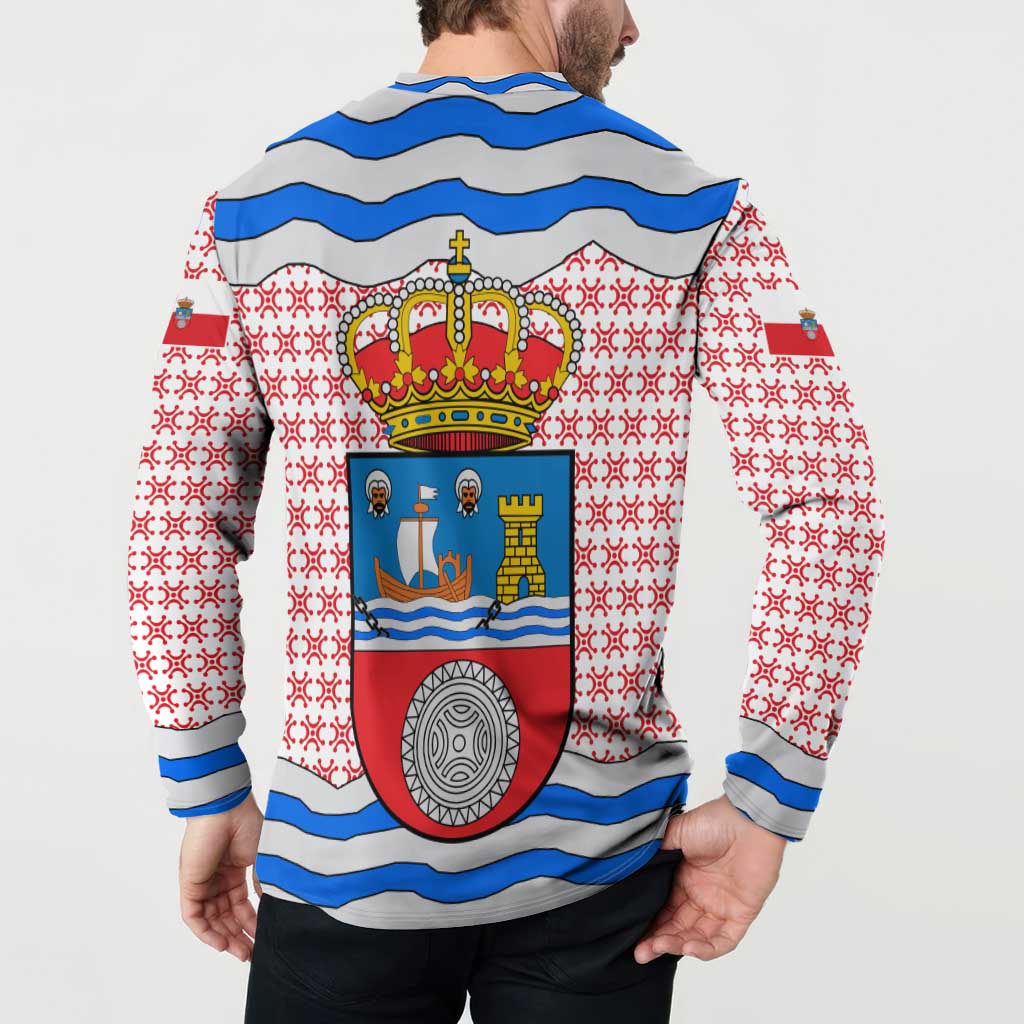 Cantabria Flag Button Sweatshirt Autonomous Community of Spain - Wonder Print Shop