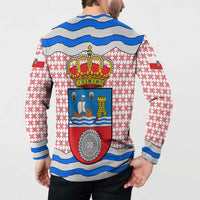 Cantabria Flag Button Sweatshirt Autonomous Community of Spain - Wonder Print Shop