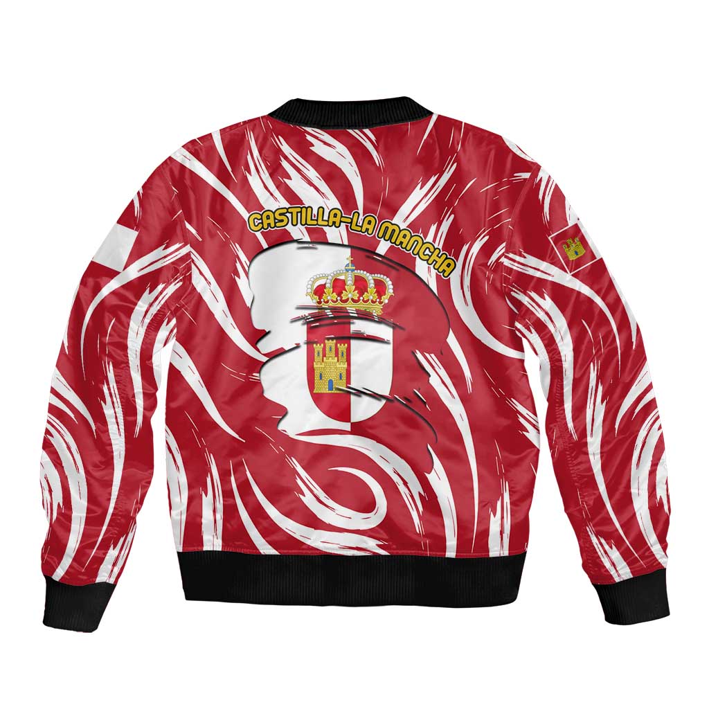 Castilla La Mancha Flag Bomber Jacket Autonomous Community of Spain - Wonder Print Shop