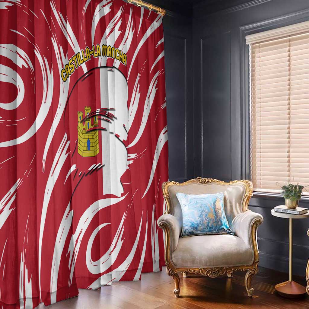 Castilla La Mancha Flag Window Curtain Autonomous Community of Spain - Wonder Print Shop