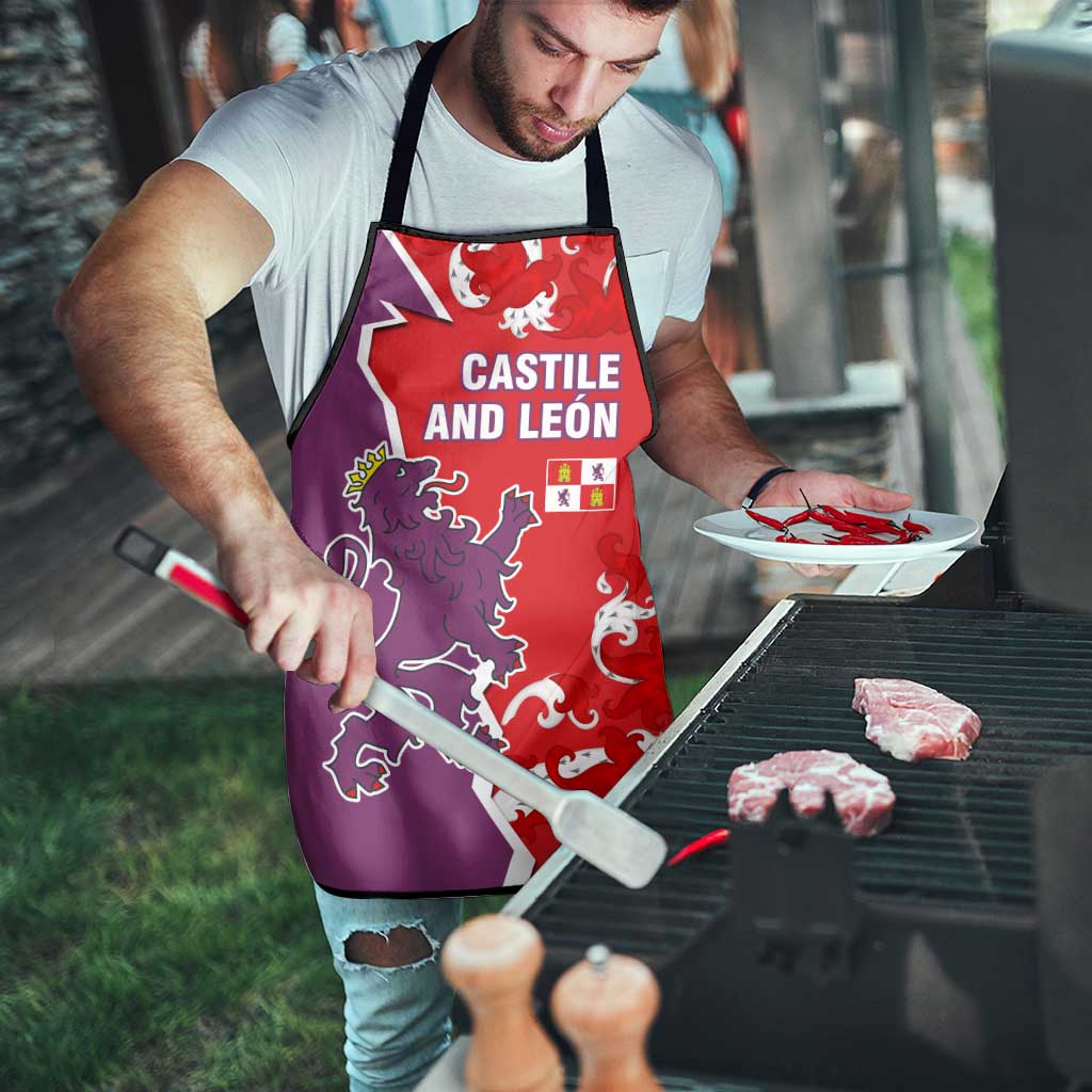 Castile and León Flag Apron Autonomous Community of Spain - Wonder Print Shop