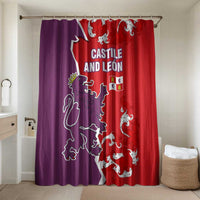 Castile and León Flag Bathroom Set Autonomous Community of Spain - Wonder Print Shop