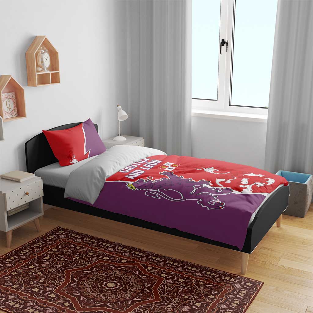 Castile and León Flag Bedding Set Autonomous Community of Spain - Wonder Print Shop