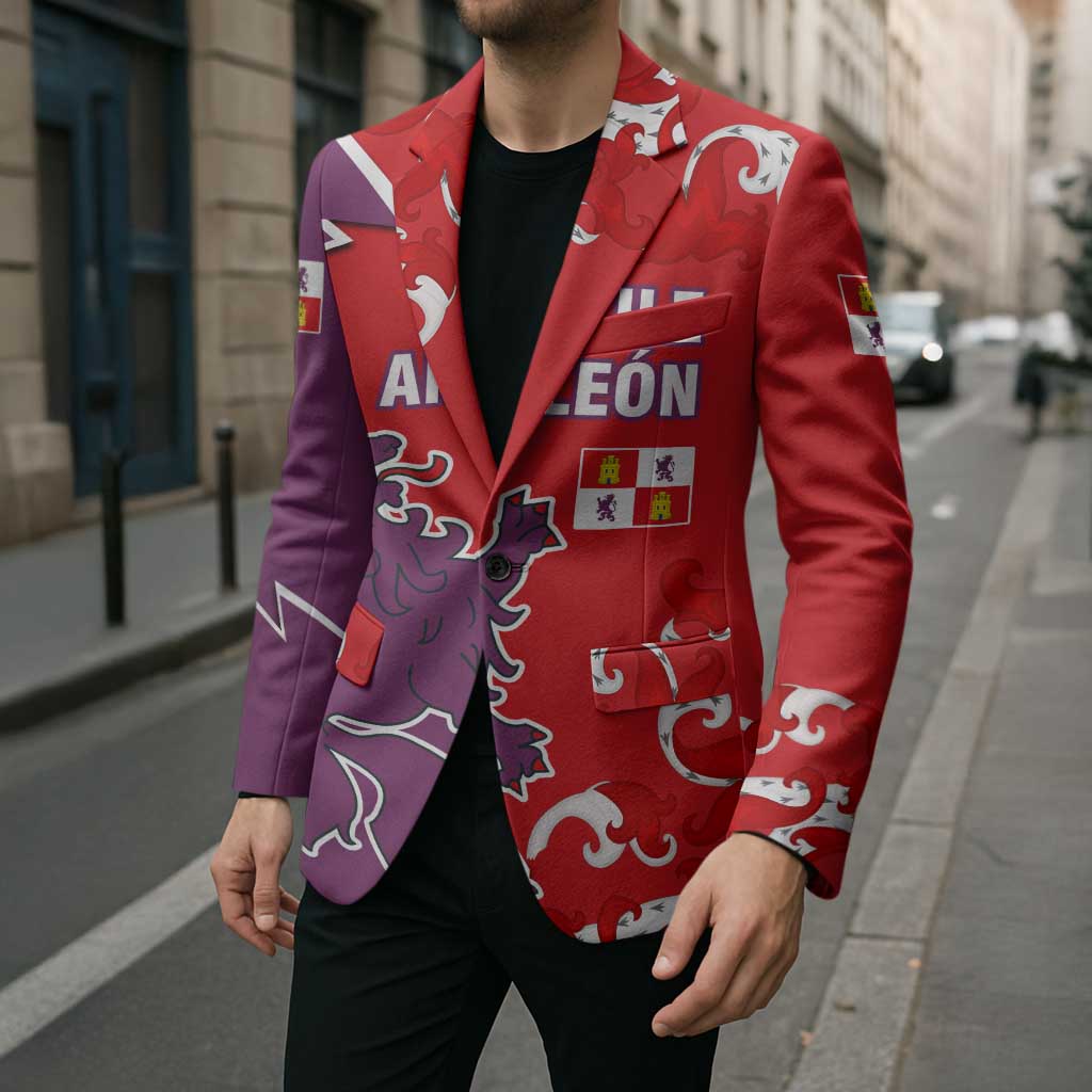 Castile and León Flag Blazer Autonomous Community of Spain - Wonder Print Shop