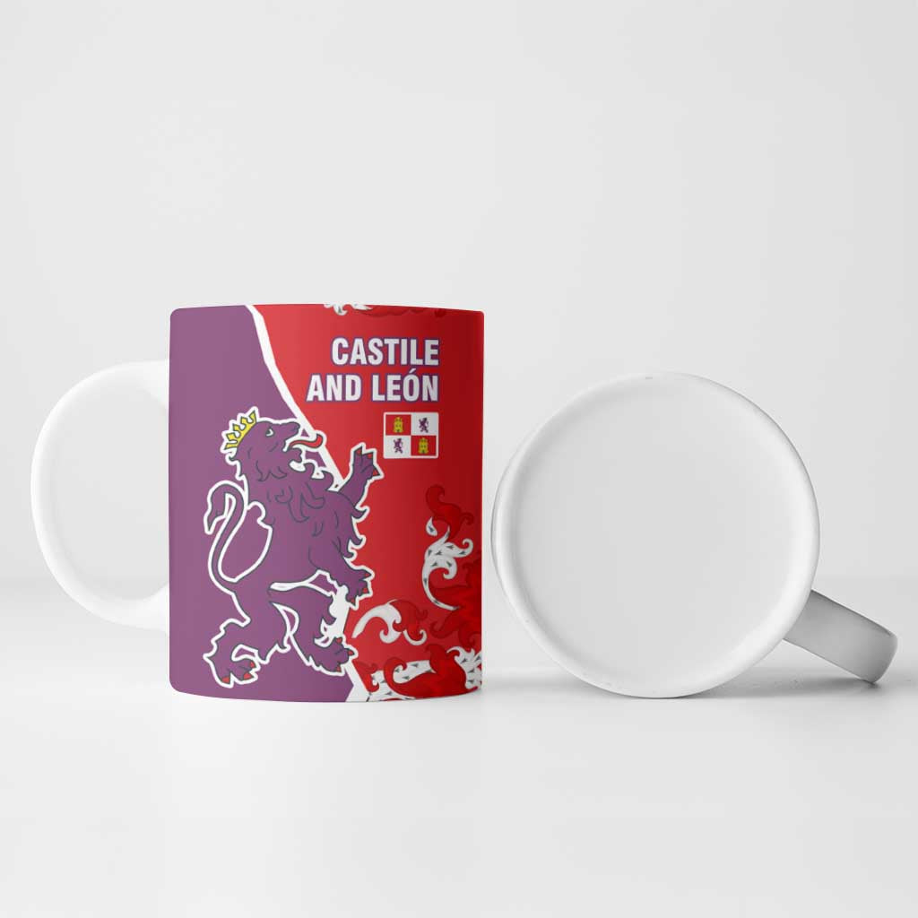 Castile and León Flag Ceramic Mug Autonomous Community of Spain - Wonder Print Shop