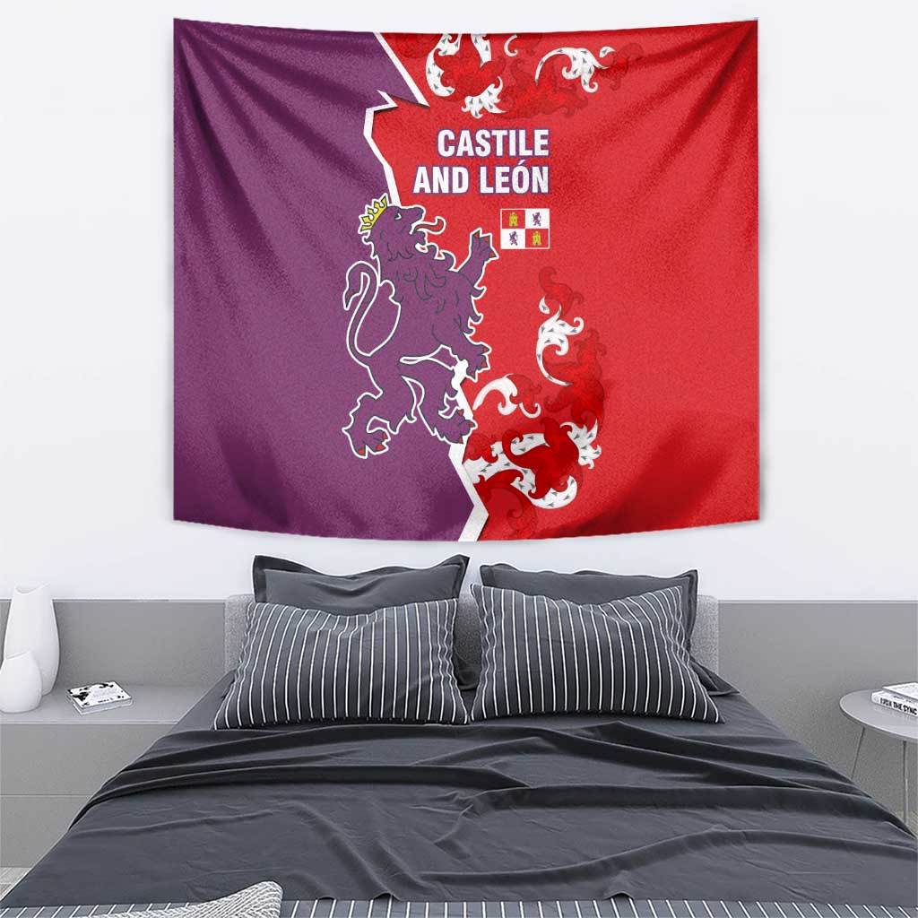 Castile and León Flag Tapestry Autonomous Community of Spain - Wonder Print Shop
