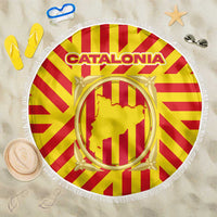 Catalonia Flag Beach Blanket Autonomous Community of Spain - Wonder Print Shop