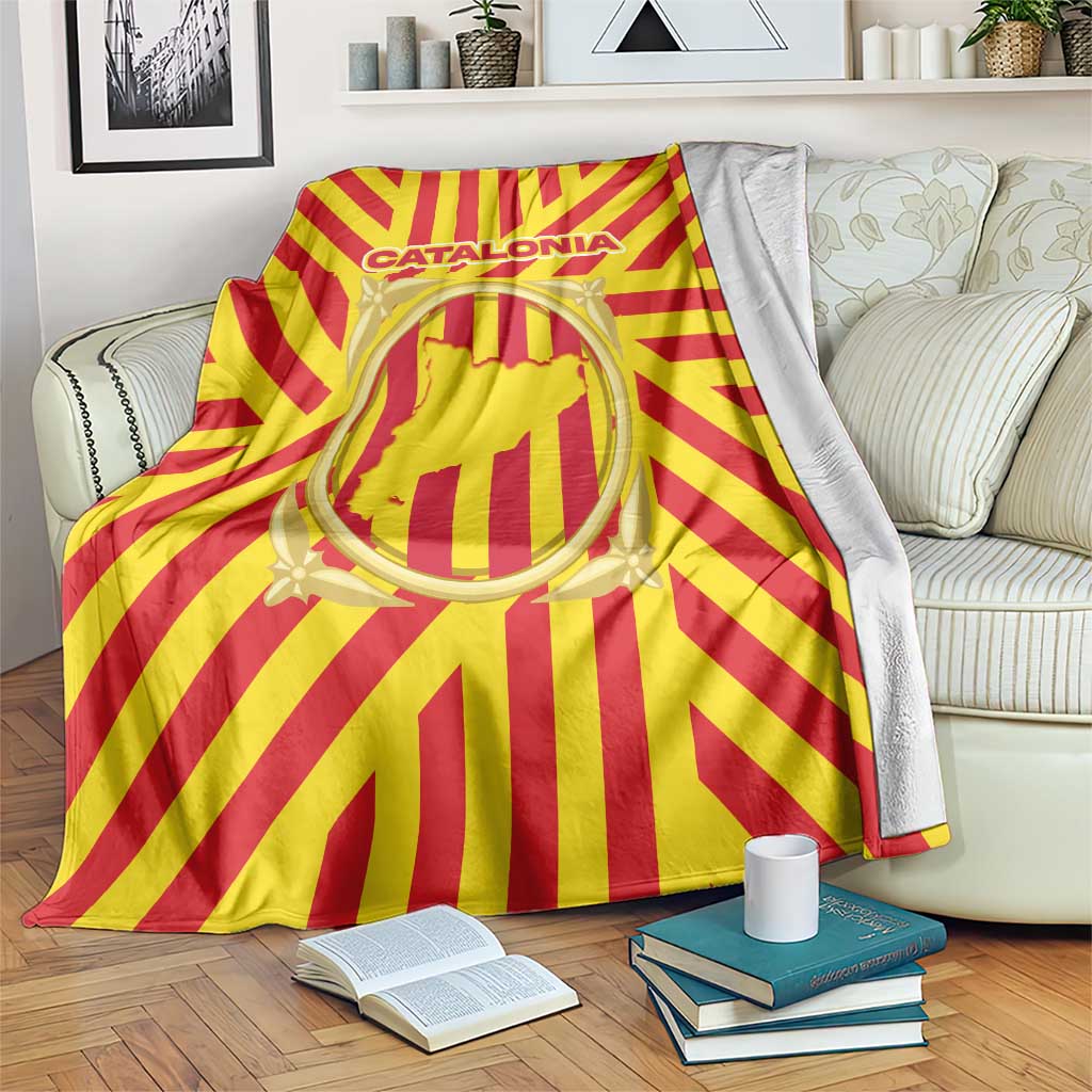 Catalonia Flag Blanket Autonomous Community of Spain - Wonder Print Shop