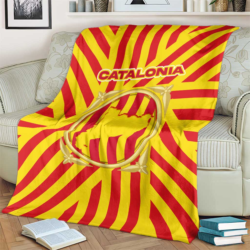 Catalonia Flag Blanket Autonomous Community of Spain - Wonder Print Shop
