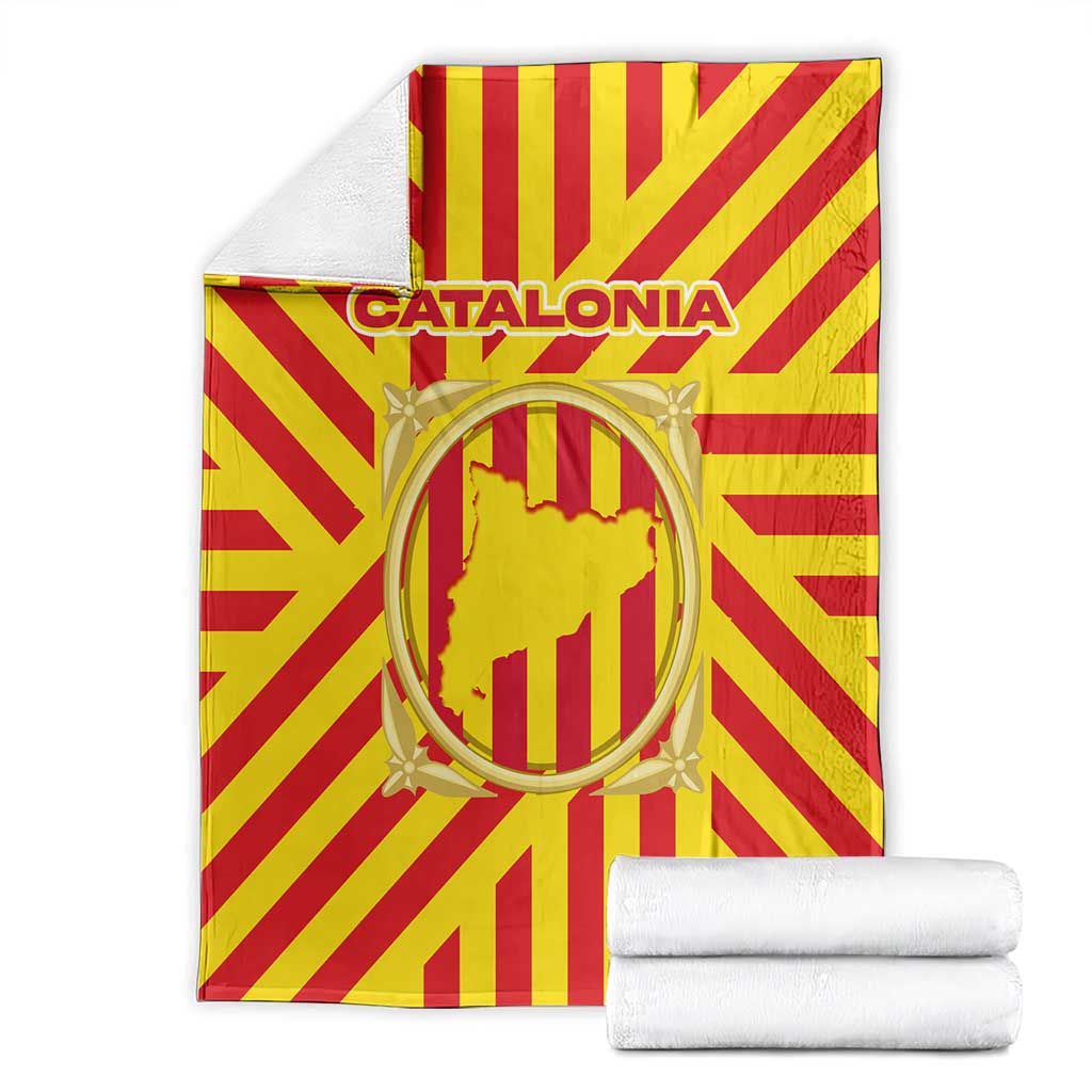 Catalonia Flag Blanket Autonomous Community of Spain - Wonder Print Shop