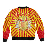 Catalonia Flag Bomber Jacket Autonomous Community of Spain - Wonder Print Shop