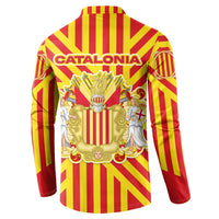 Catalonia Flag Button Sweatshirt Autonomous Community of Spain - Wonder Print Shop