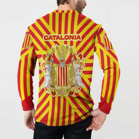 Catalonia Flag Button Sweatshirt Autonomous Community of Spain - Wonder Print Shop
